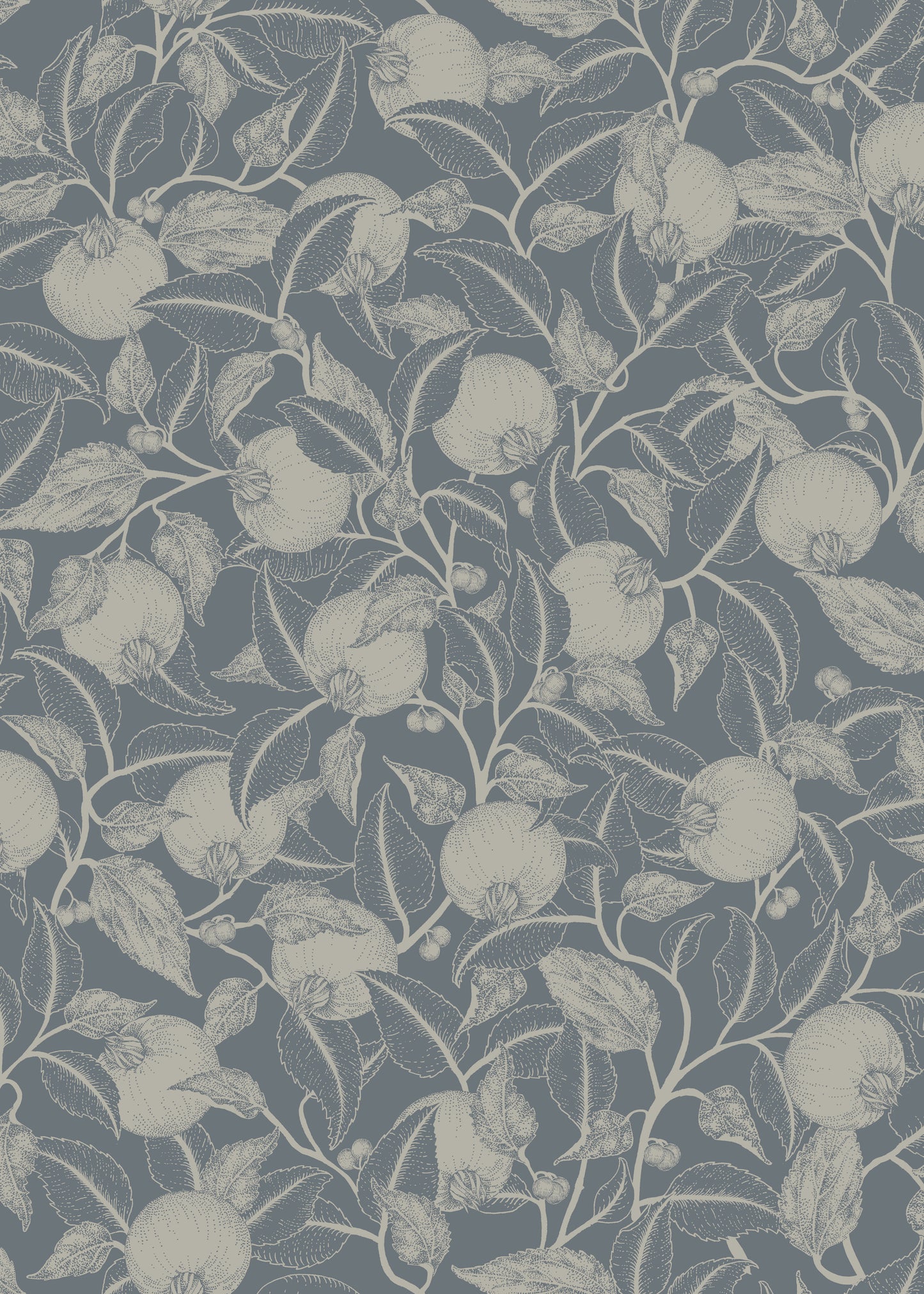 Bloemenbehang - Pomegranate- Dark Teal