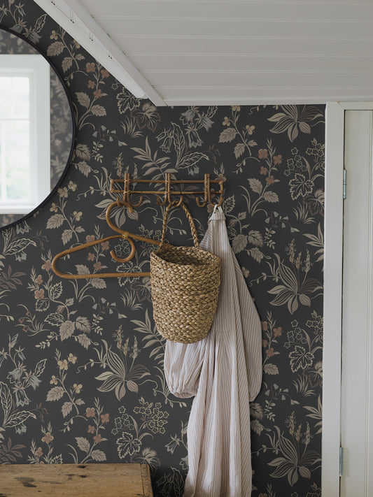 Borastapeter Behang - Folklore - Houtskool (SALE)