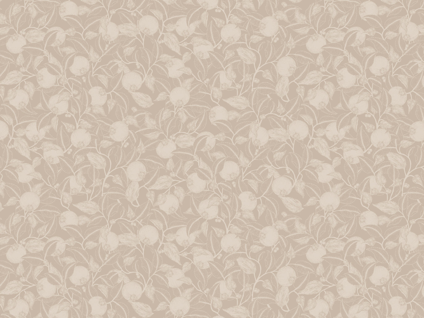 Floral Wallpaper - Pomegranate - Stone Beige