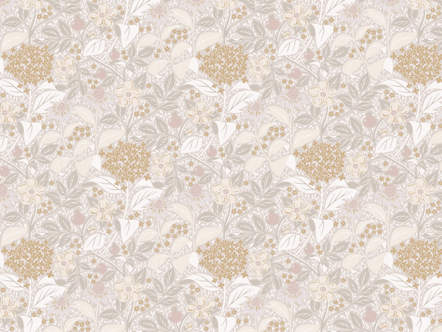Bloemenbehang - Summer's Bloom - Beige