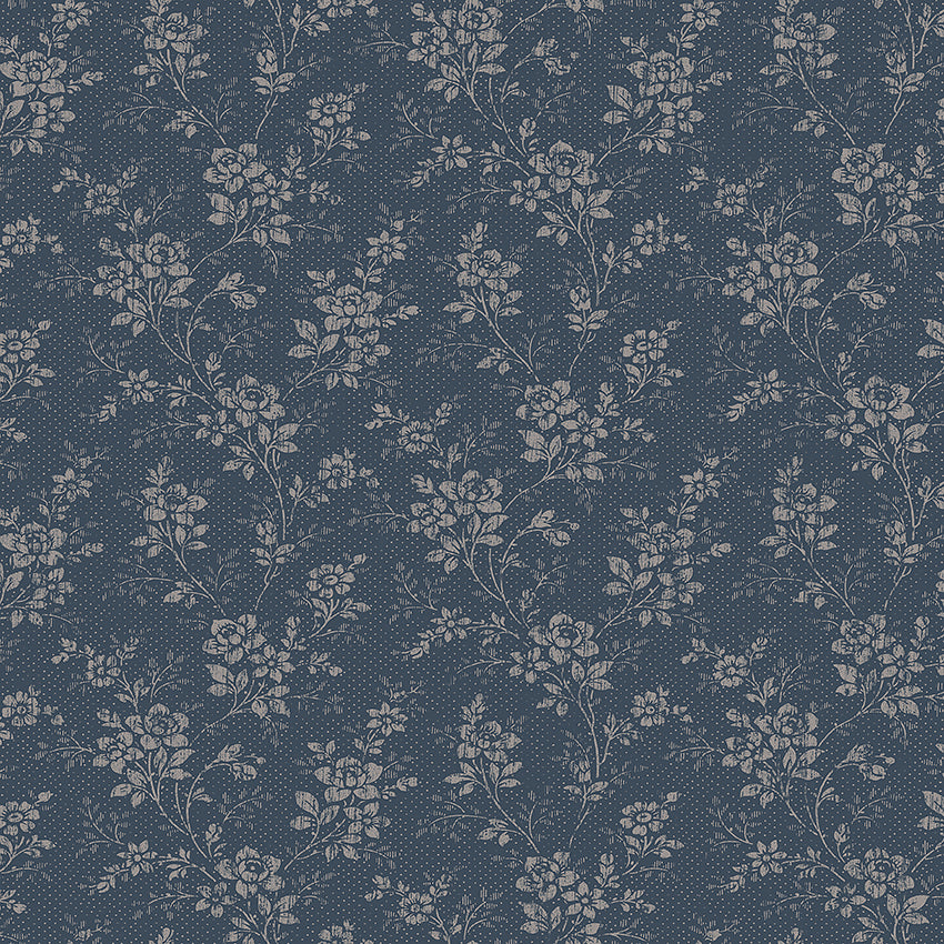 Borastapeter Behang - Hip Rose - Blauw