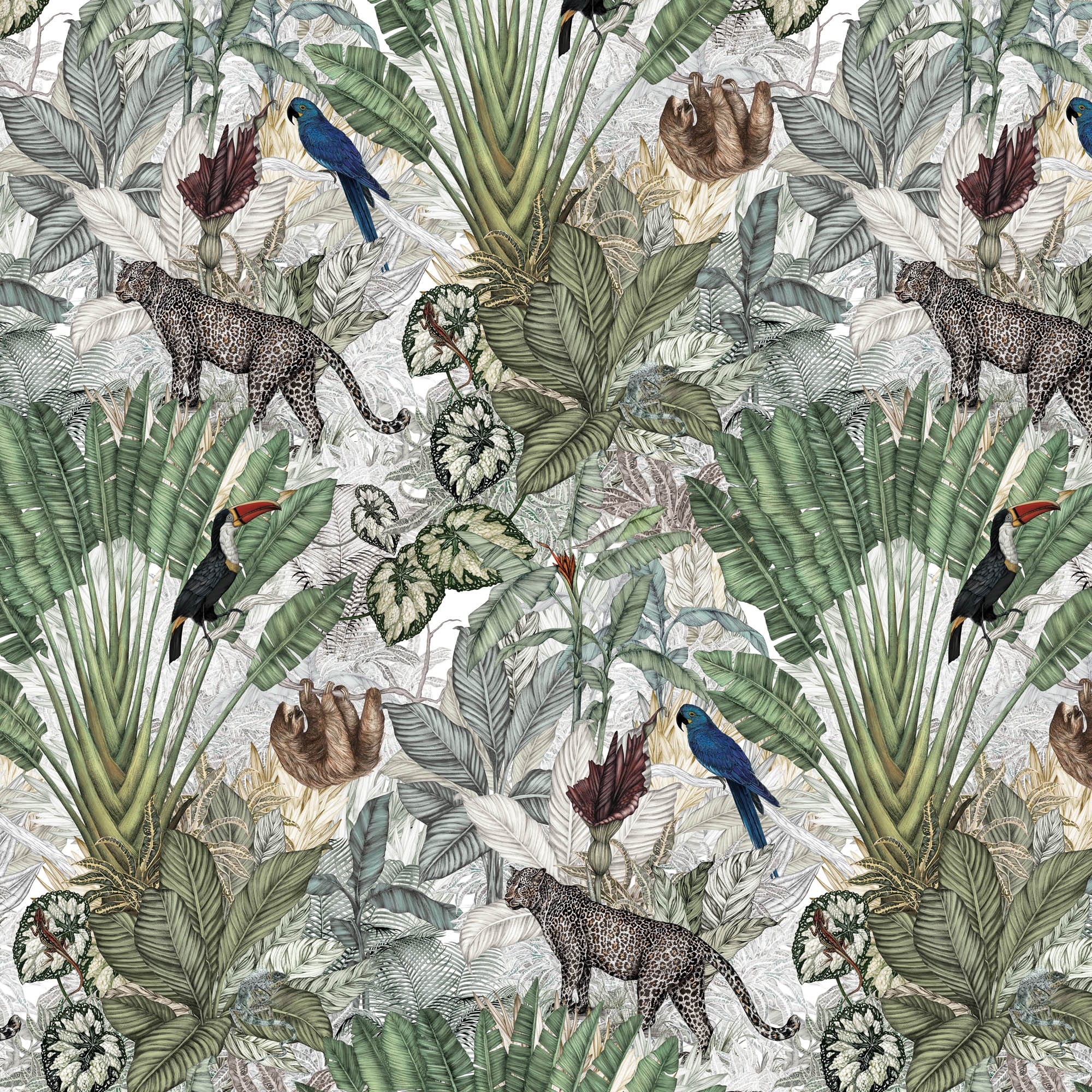 Nursery Wallpaper - Field of Dreams Crystal by Jimmy Cricket – Summer Gray