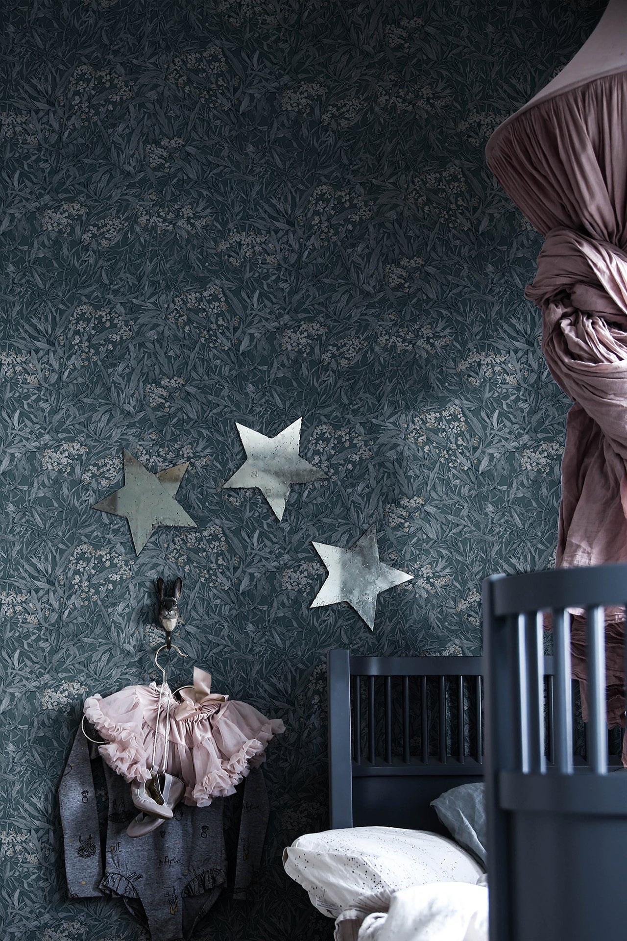 Bloemenbehang - Malin Indigo Blue