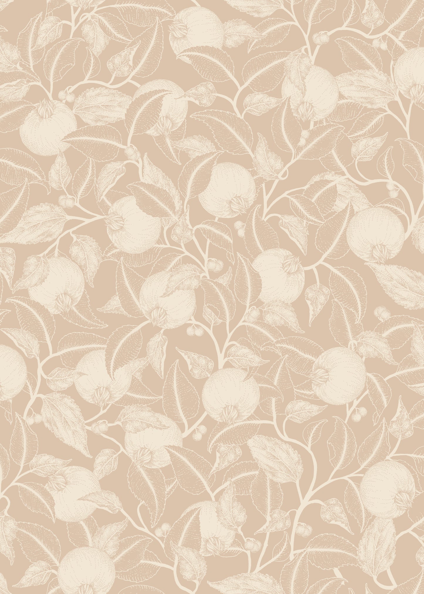 Summer Gray Tapete - Granatapfel - Staubiger Pfirsich
