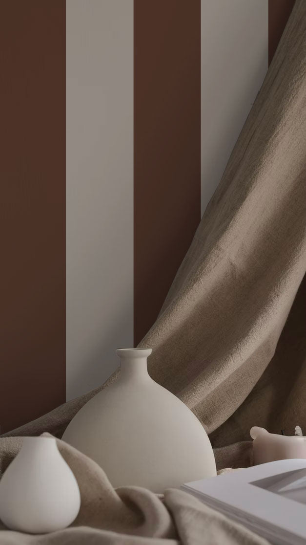 Wallpaper Stripes - Shanklin - Brown