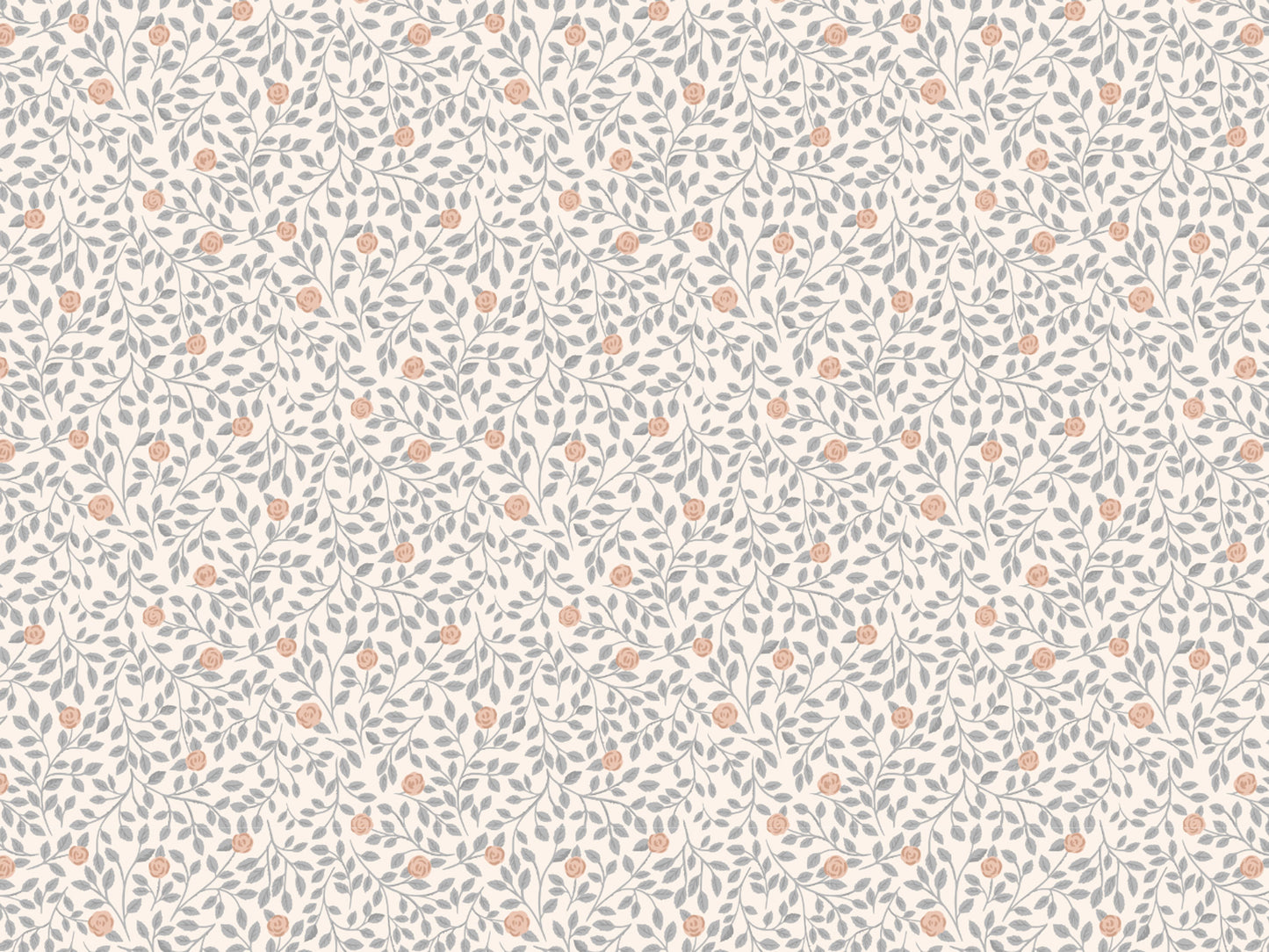 Summer Gray Tapete - Kletterrose - Blau