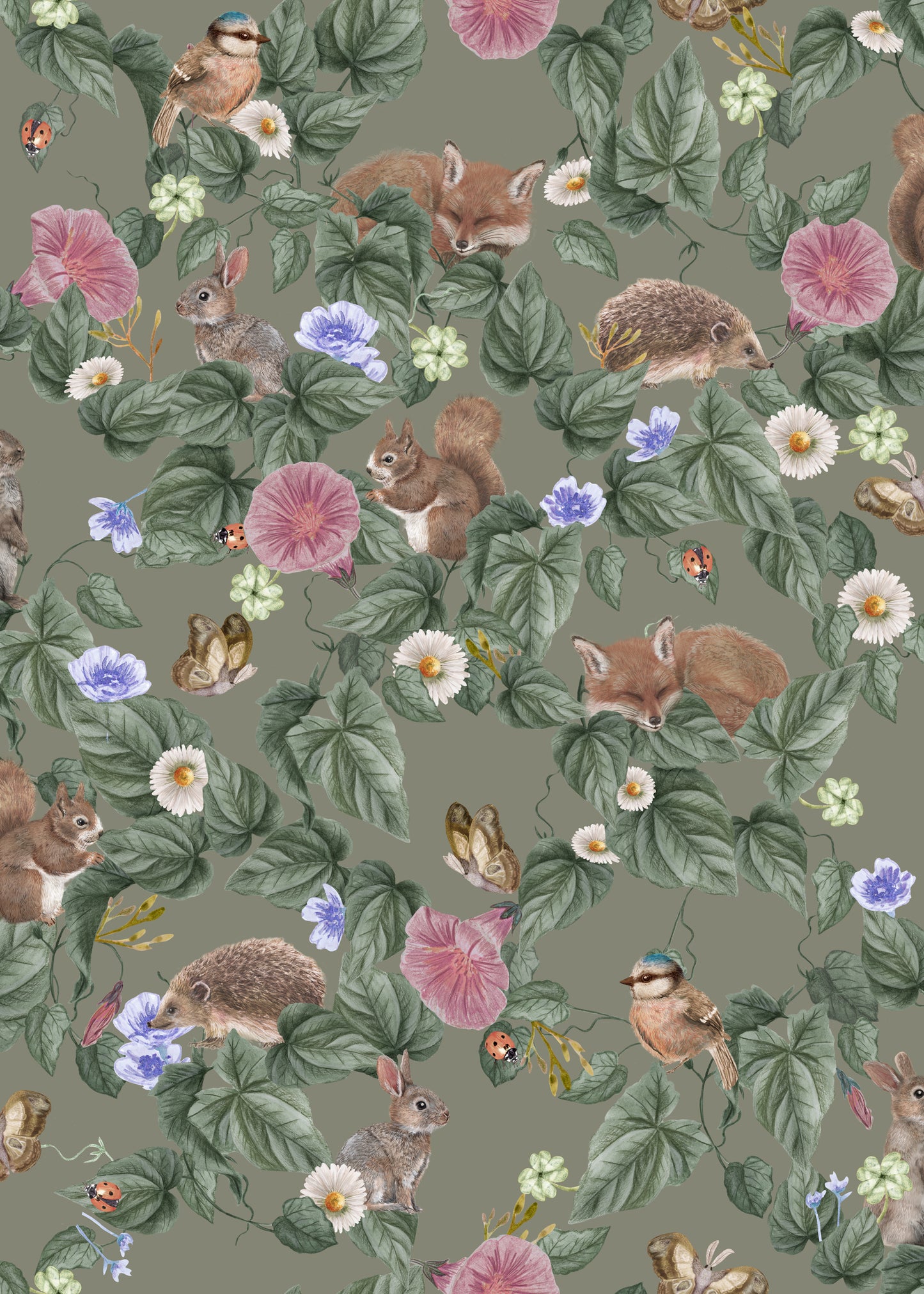 Kinderkamerbehang - Forest Lullaby - Moss