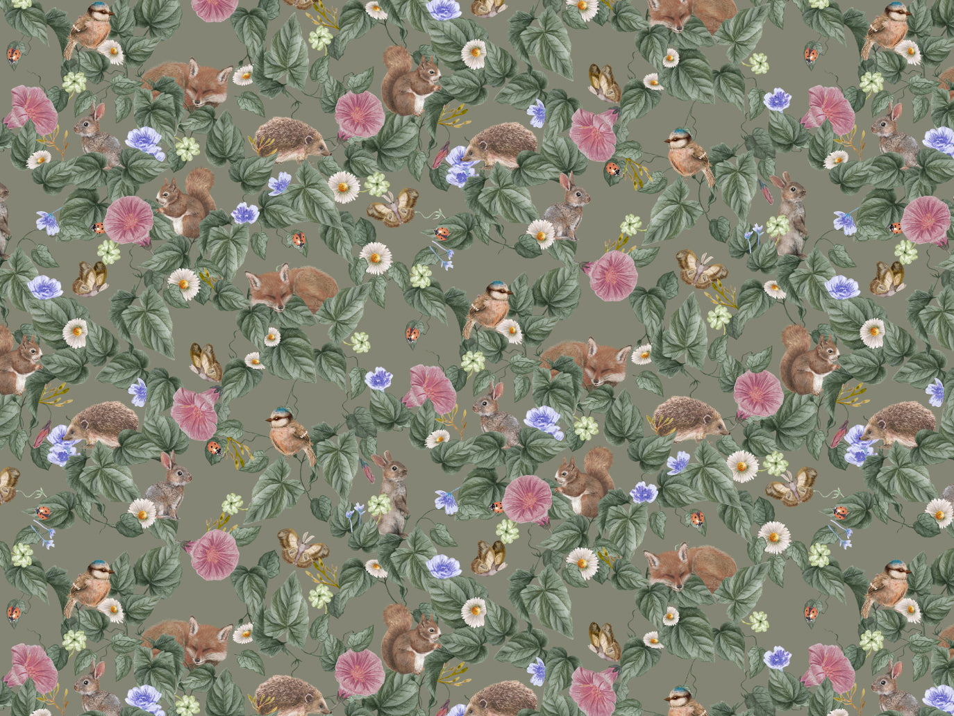 Kinderkamerbehang - Forest Lullaby - Moss
