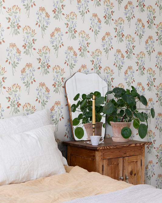 Midbec Behang - Kaprifol - Wit 12306