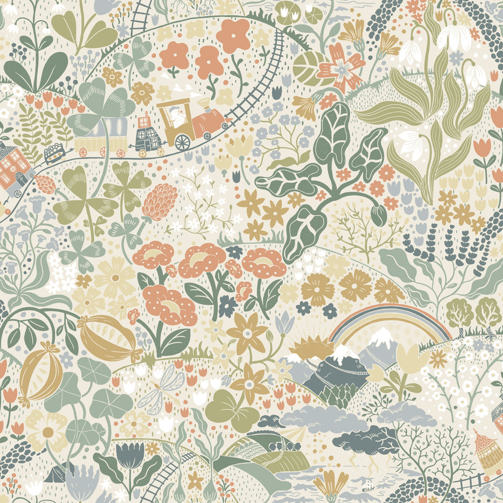 Midbec wallpaper - Tåget – 29029 - Beige