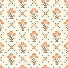 Floral Trellis - Apricot