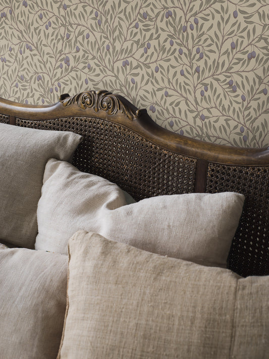 Borastapeter Behang - Olijfbomen - Paars