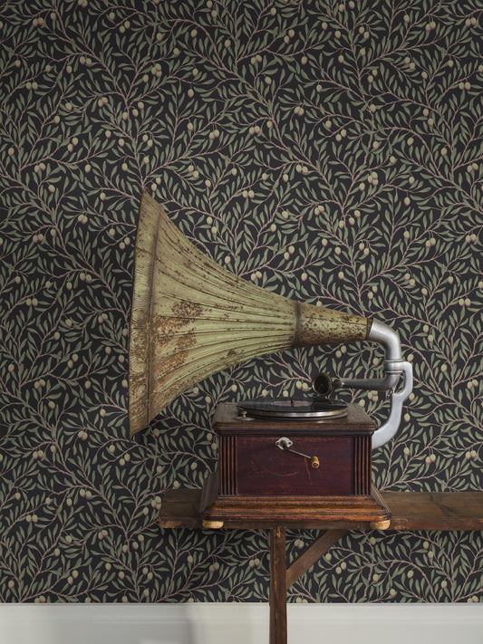 Borastapeter Behang - Olijfboom - Donkergroen