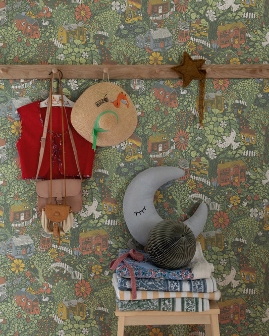 Midbec behang - Bygga Bo 63003 - Donkergroen