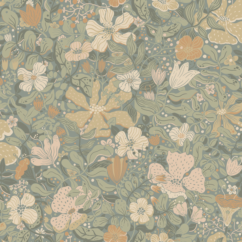 Midbec wallpaper - Midsommar - Blue – Summer Gray