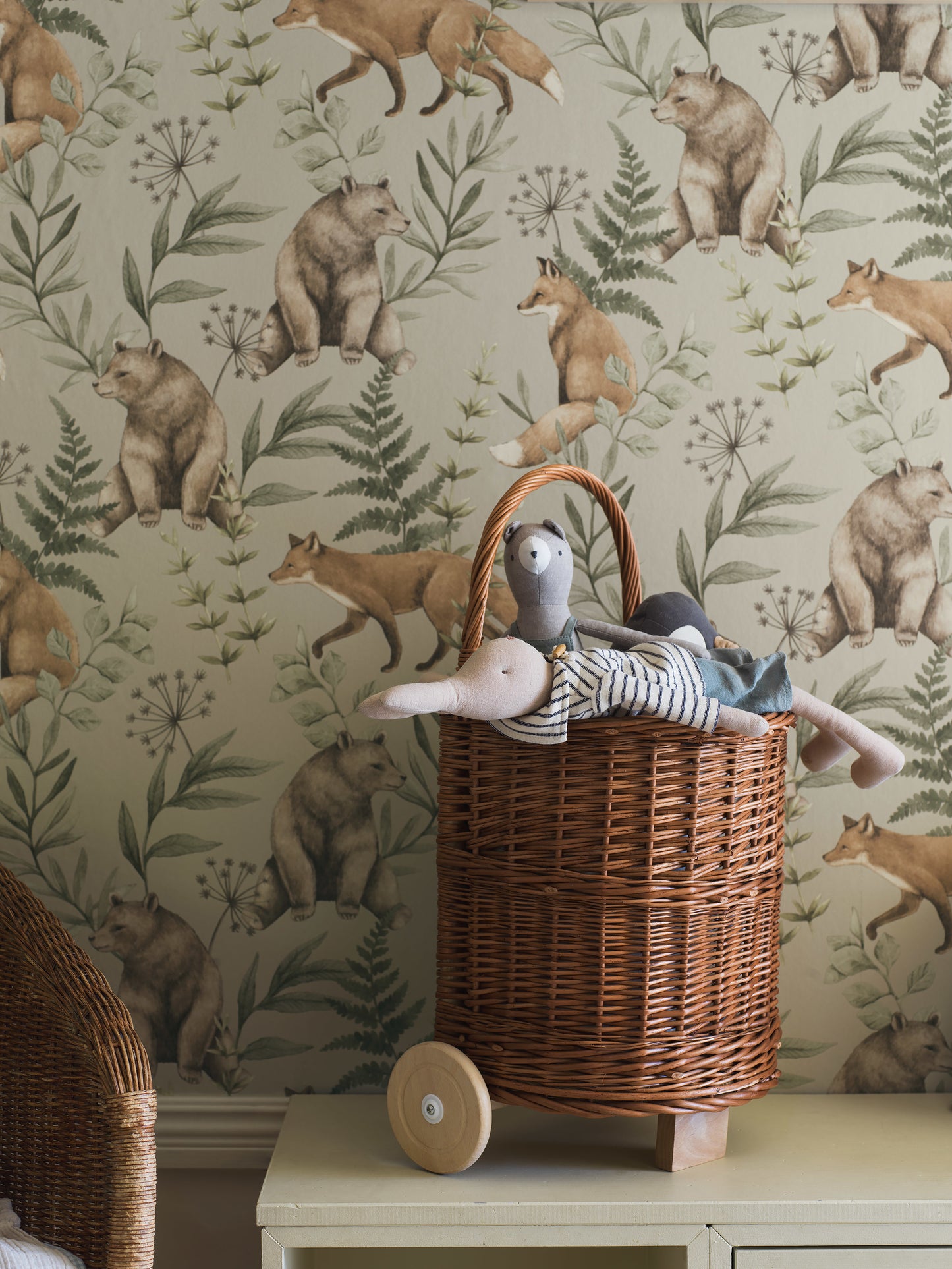 Nursery and Kids wallpaper - Wild Forest Beige