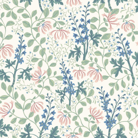 Borastapeter Behang - Trädgårdsfröjd - Blauw