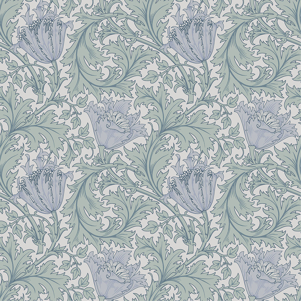 William Morris Wallpaper - Anemone - Blue