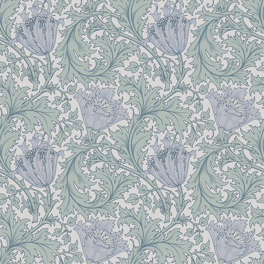 William Morris Wallpaper - Anemone - Blue