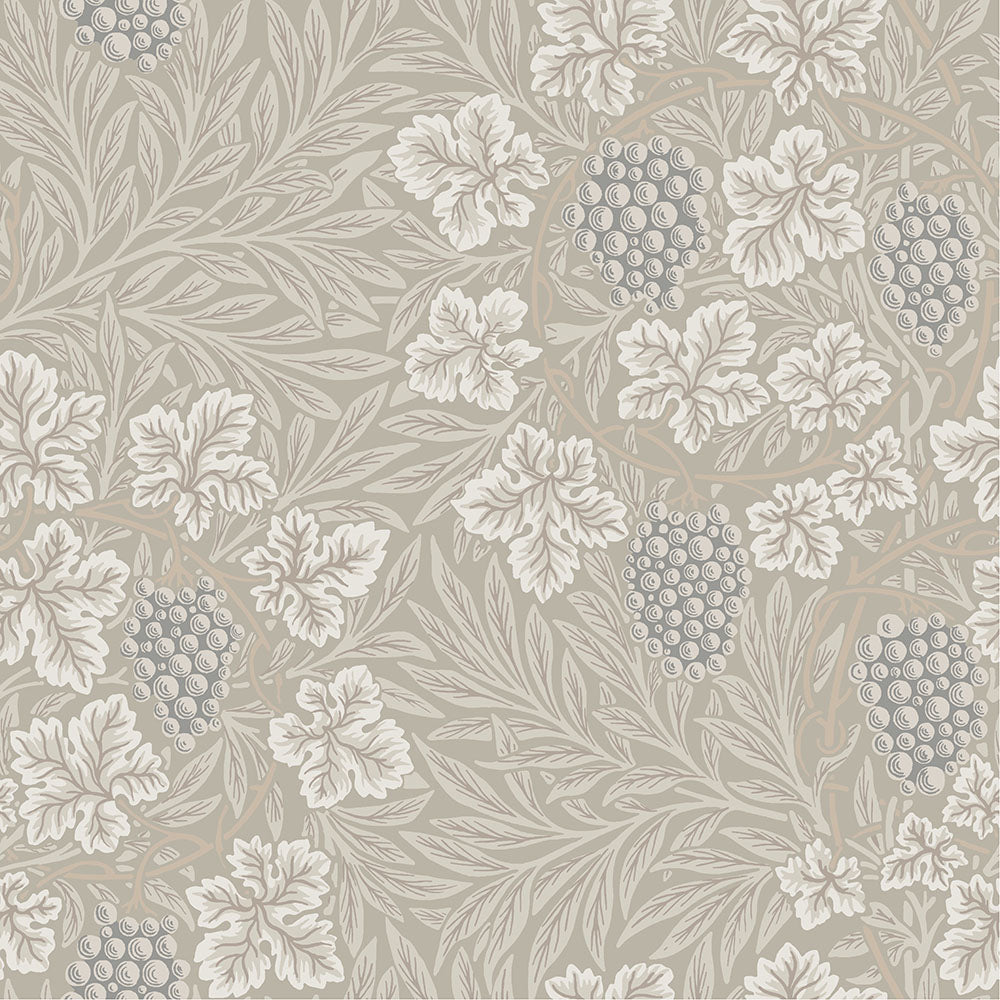 William Morris Wallpaper - Vine - Gray