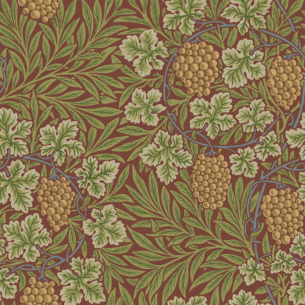 William Morris Wallpaper - Vine - Terracotta