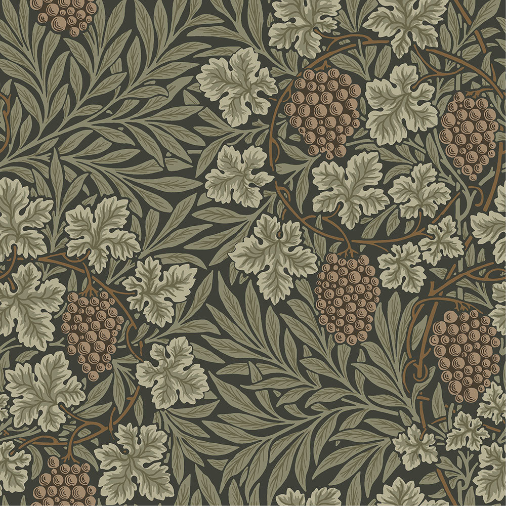 William Morris Wallpaper - Vine - Brown