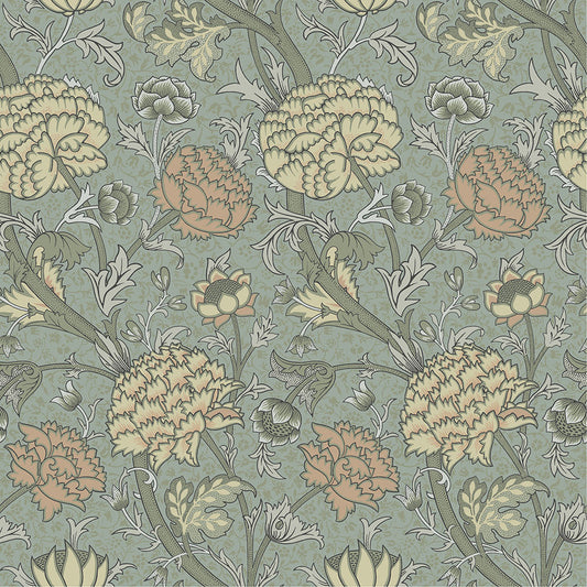 William Morris Behang - Cray - Grijs-Blauw