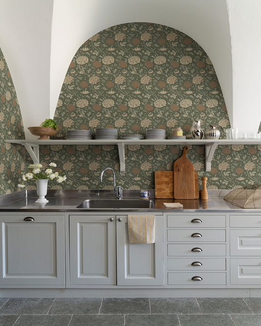 William Morris Behang - Cray - Terracotta