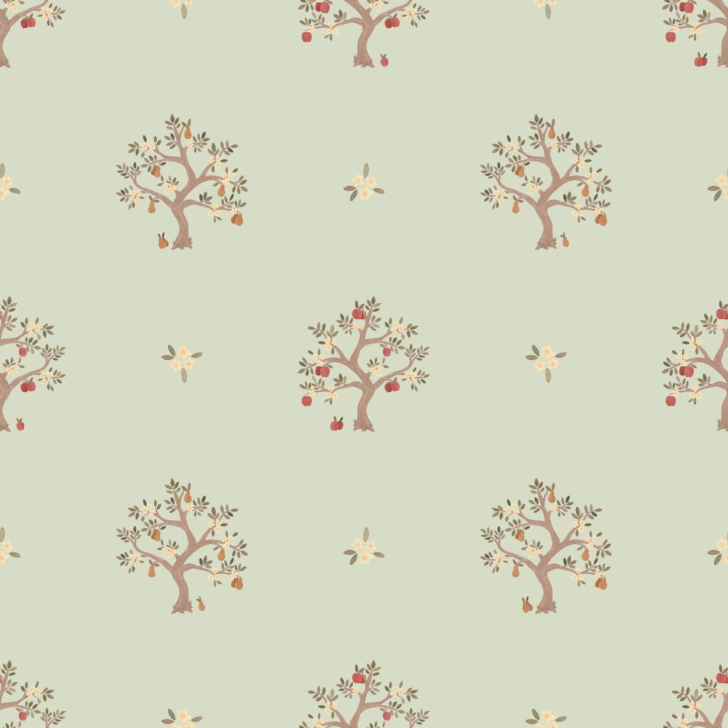 Summer Gray Wallpaper - Annika - Grass Green