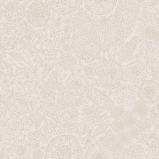 Summer Gray Wallpaper - August - Cream