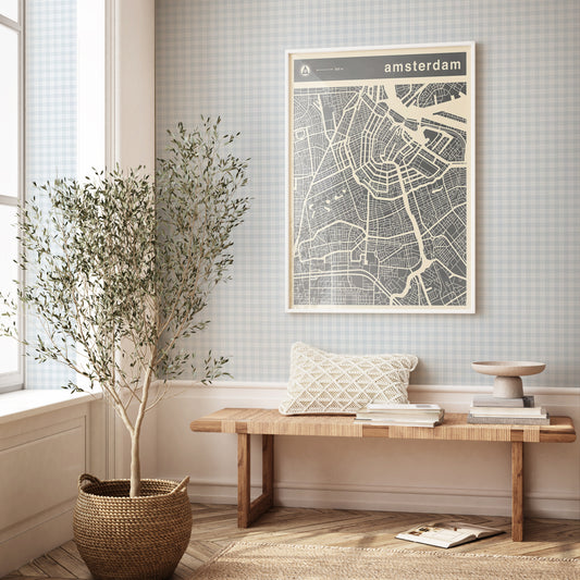 Wallpaper Checks - Kontroller - Blue