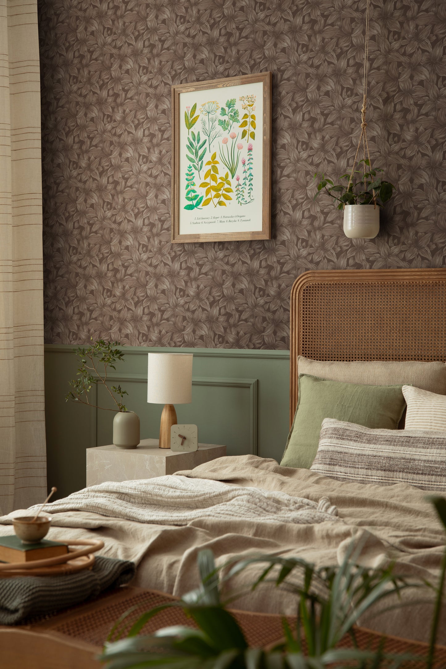 Summer Gray Wallpaper - Folia - Clay Red