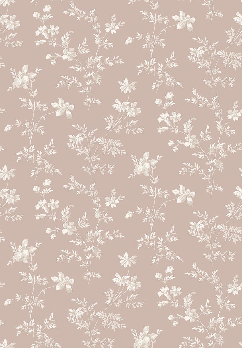 Borastapeter Wallpaper - Angsblomma - Powdered Pink