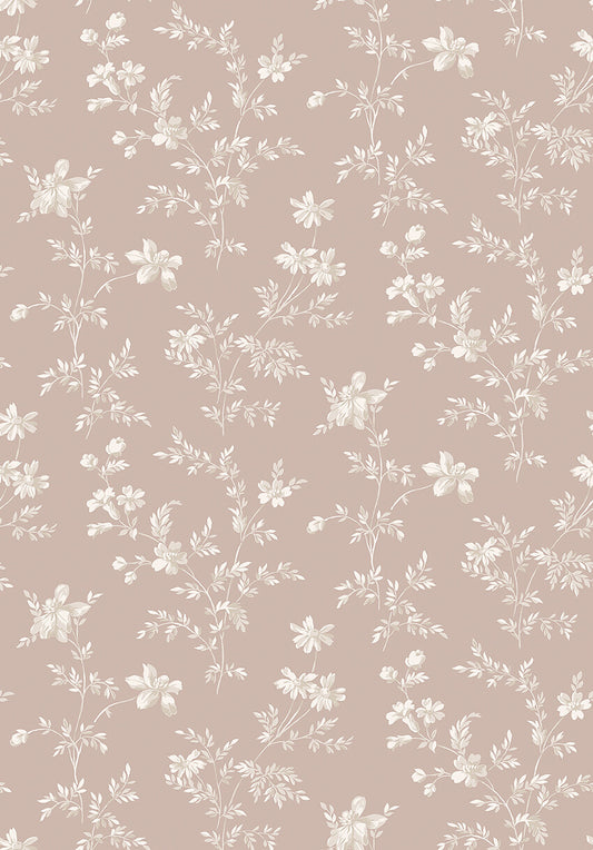 Borastapeter Wallpaper - Angsblomma - Powdered Pink