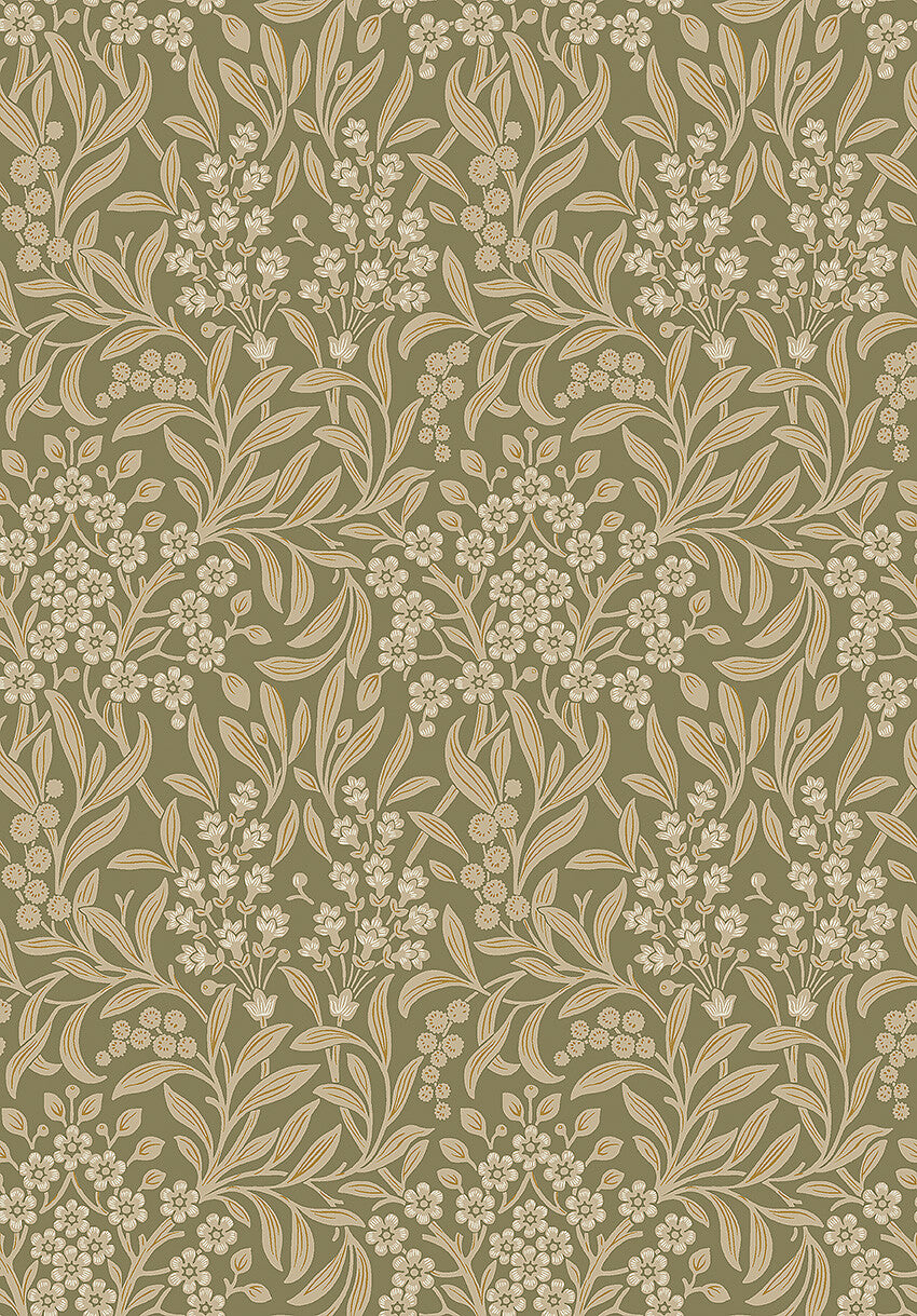 Borastapeter Wallpaper - Kryddhyllan - Olive Green