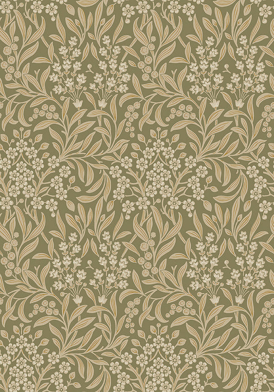 Borastapeter Wallpaper - Kryddhyllan - Olive Green