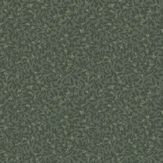 Summer Gray Wallpaper - Junia - Deep Green