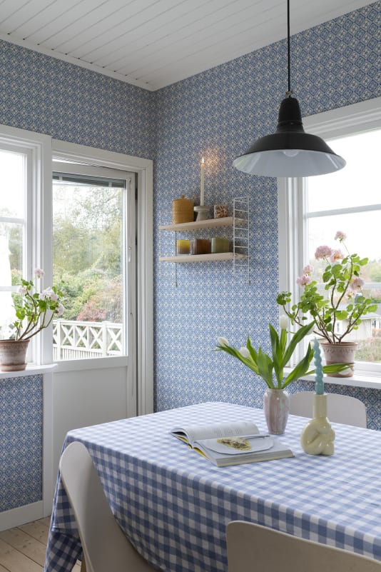 Sandberg Tapete - Lyckan, Saphir - S10150