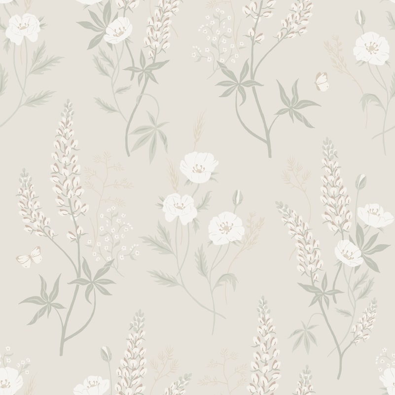 Sandberg Wallpaper - Emma, Linen - S10184