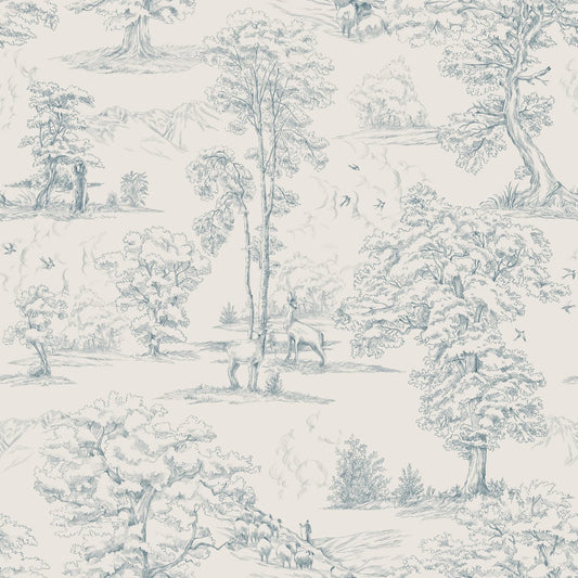 Sandberg Wallpaper - Montfort Indigo Blue
