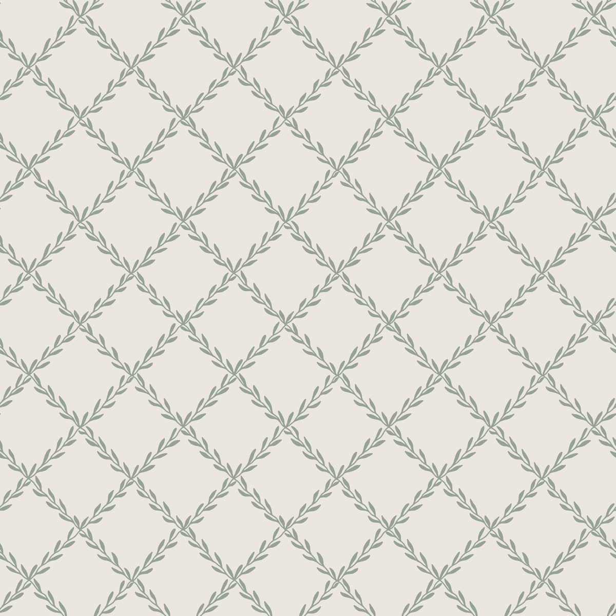 Sandberg Wallpaper - Trellis, Forest Green