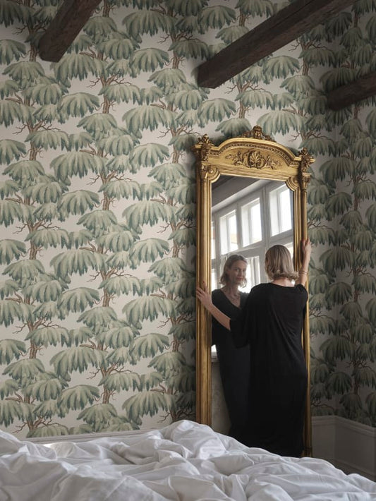 Sandberg Tapete - Alba, Grün - S10664