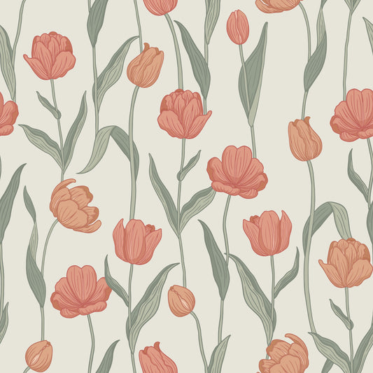 Summer Gray Behang - Fjädra - Ruby