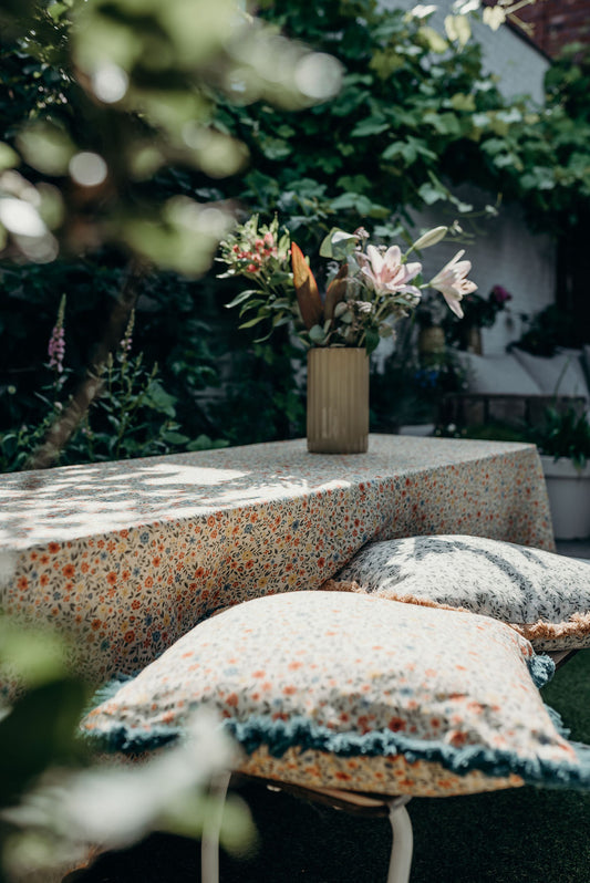 Linen Cushion Cover - Summer Gray - Freja Confetti