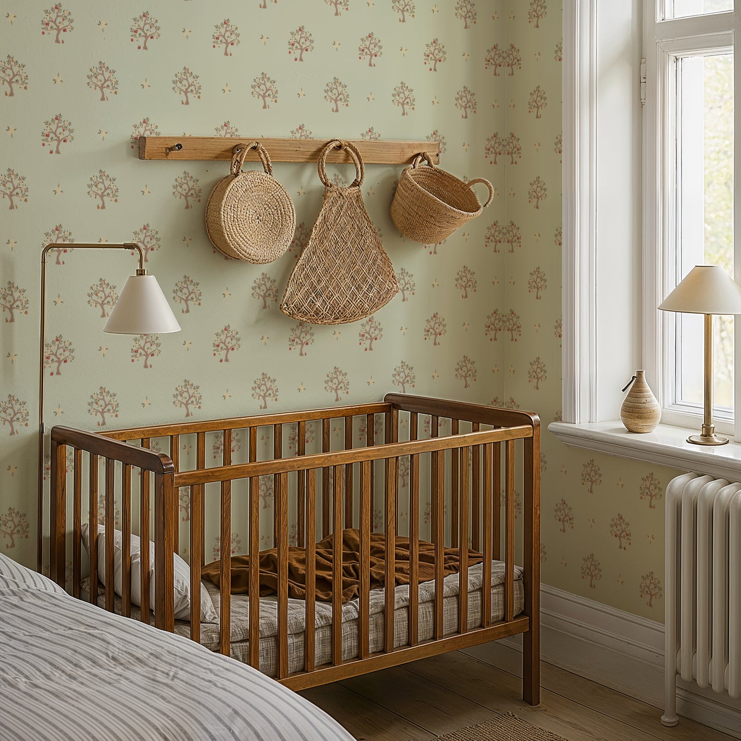 Summer Gray Wallpaper - Annika - Grass Green