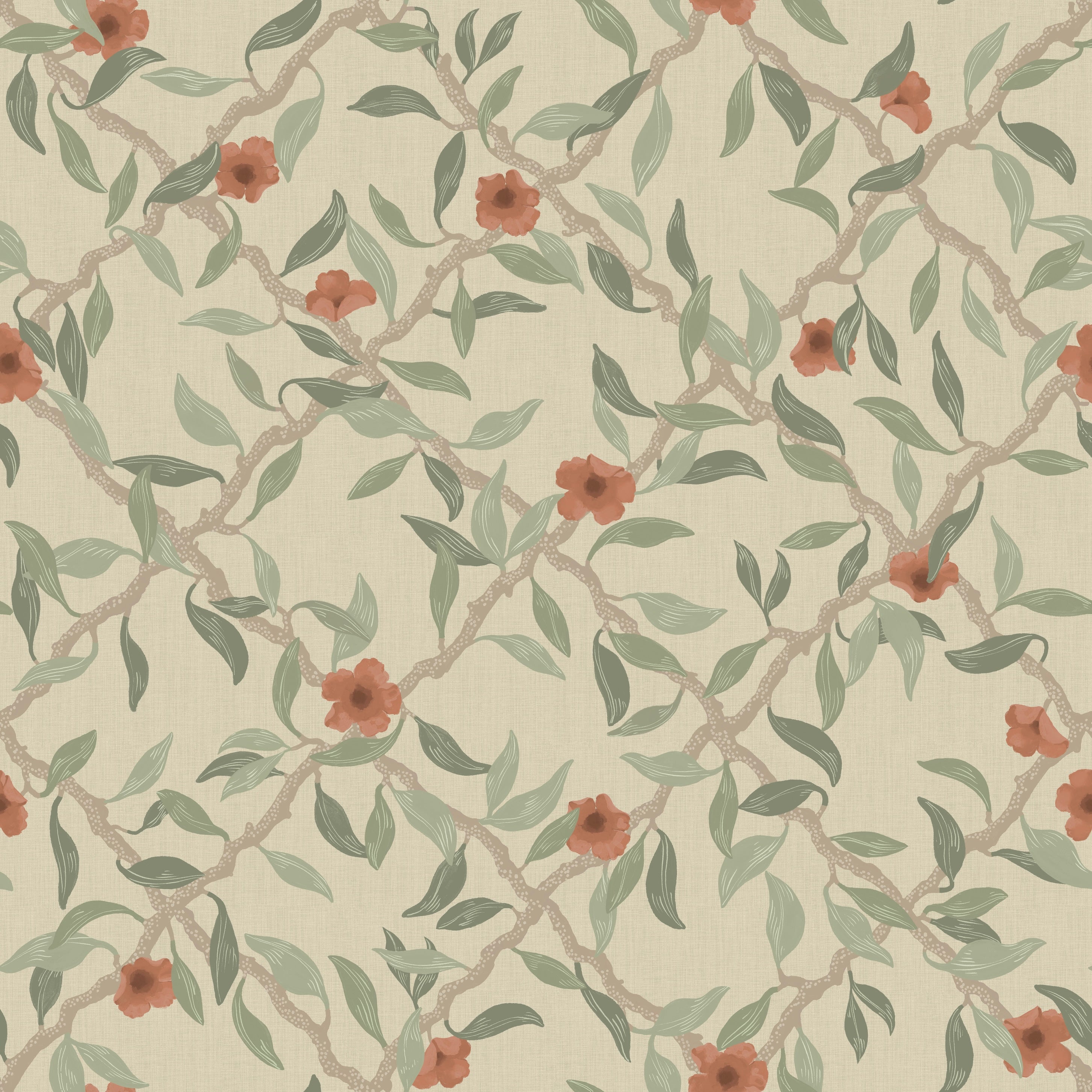 Summer Gray Wallpaper - Espalier - Beige