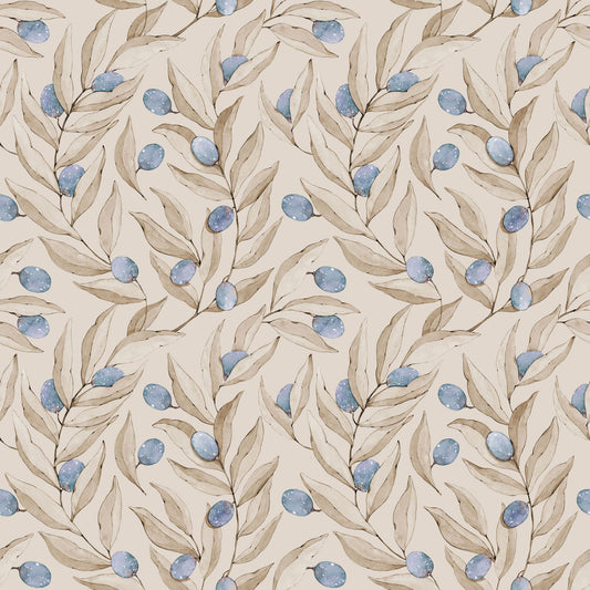 Summer Gray Wallpaper - Citrus - Blauw