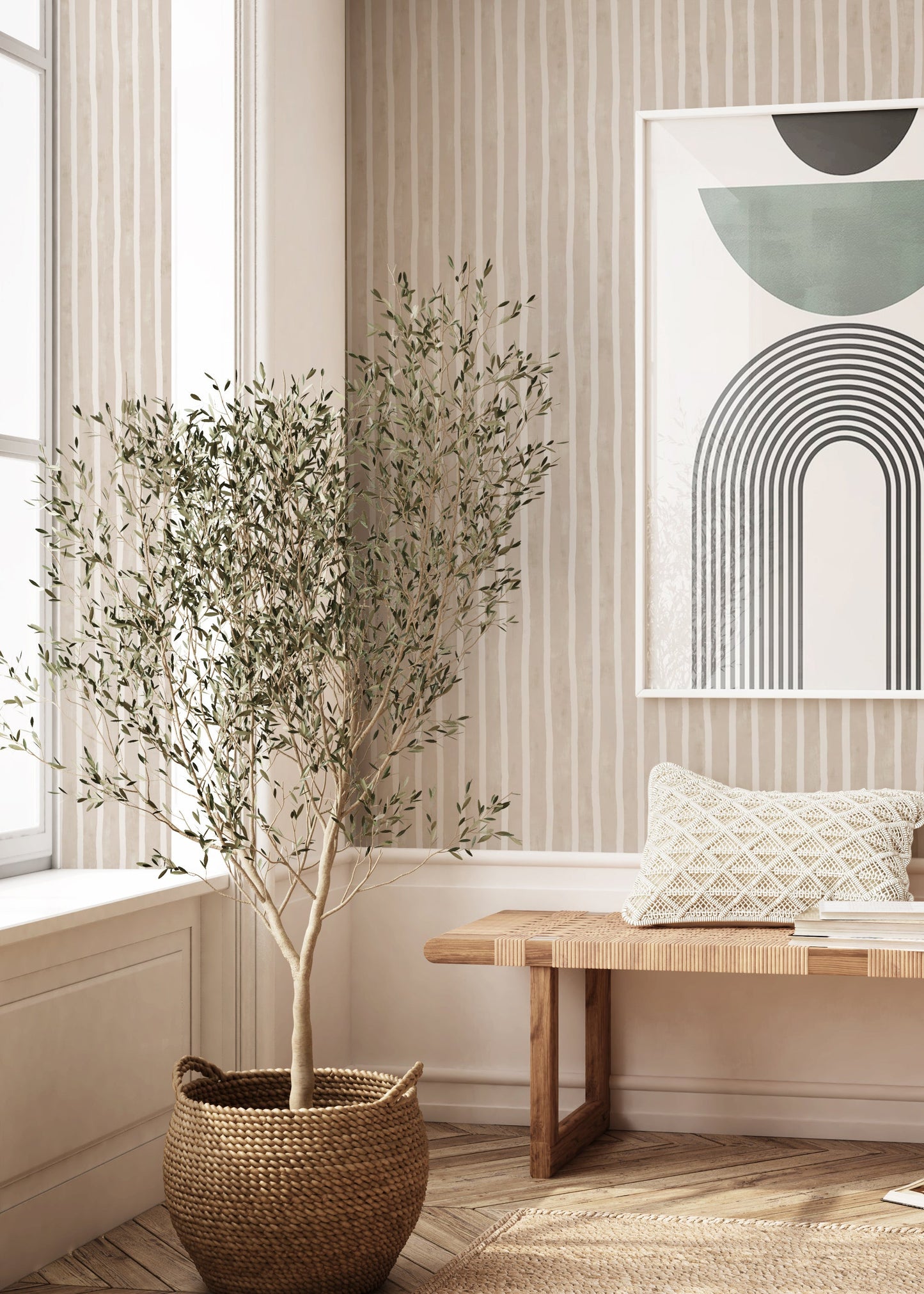 Atelier Streifen, Pinsel - Ton