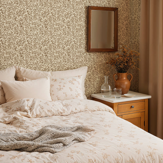 Summer Gray Tapete - Junia - Warm Linen