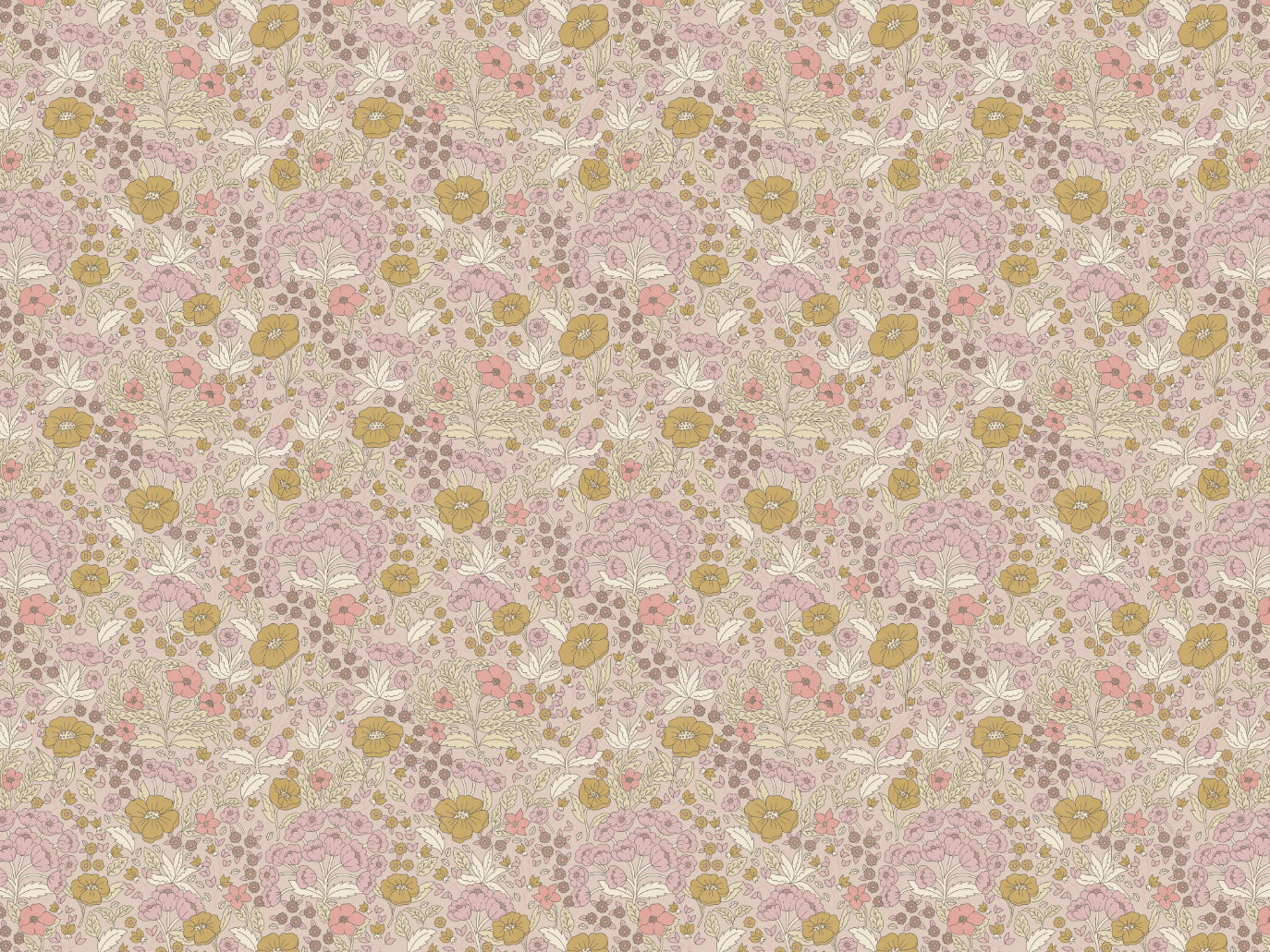 Summer Gray Wallpaper - Doris - Pink